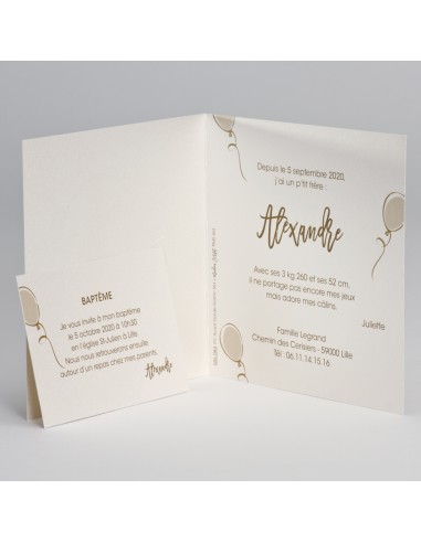 Faire-Part Naissance ourson & ballons Faire-Part Naissance ourson & ballons