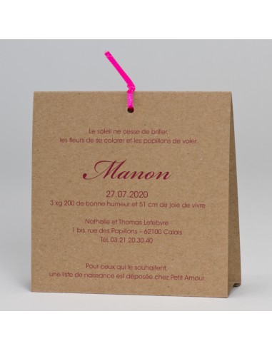 Faire-Part Naissance papier craft et... Faire-Part Naissance papier craft et...