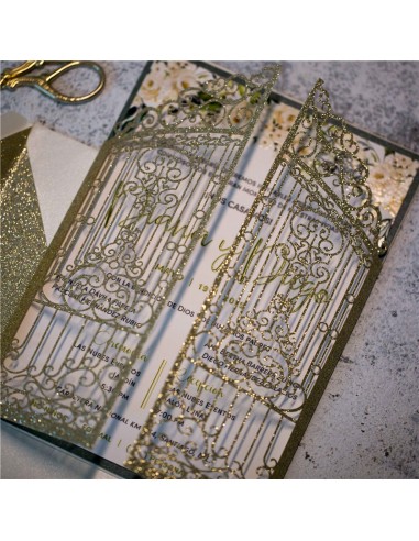 Faire-part mariage Pochette Chateau... Faire-part mariage Pochette Chateau...