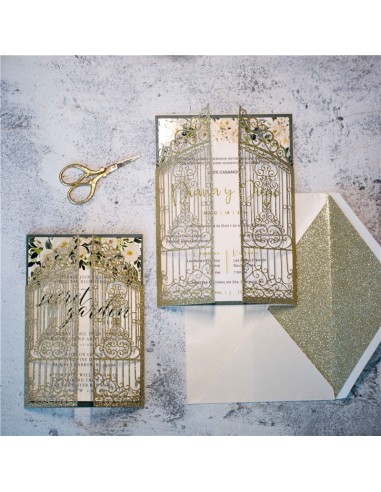 Faire-part mariage Pochette Chateau... Faire-part mariage Pochette Chateau...