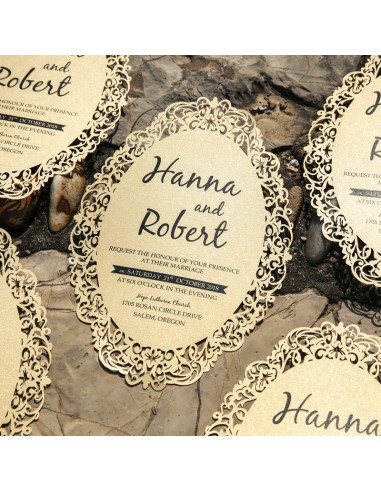 Faire-part Mariage Carte ciselée...