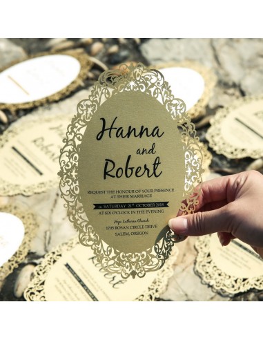 Faire-part Mariage Carte ciselée...