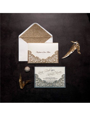 Faire-Part Mariage Pochette Glitter... Faire-Part Mariage Pochette Glitter...