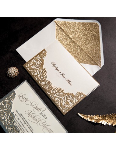 Faire-Part Mariage Pochette Glitter... Faire-Part Mariage Pochette Glitter...