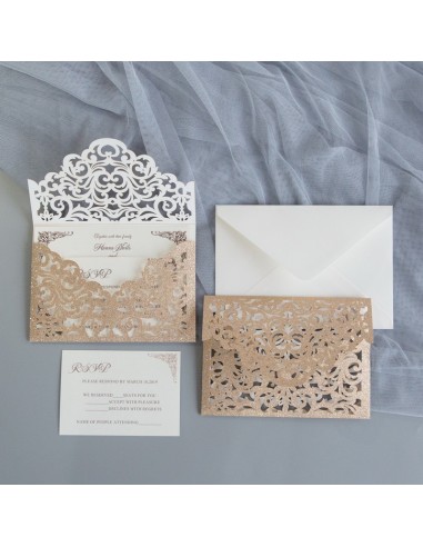 Faire-Part Mariage Pochette Shabby Chic Faire-Part Mariage Pochette Shabby Chic