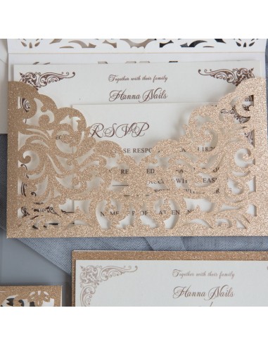 Faire-Part Mariage Pochette Shabby Chic Faire-Part Mariage Pochette Shabby Chic