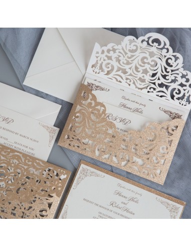 Faire-Part Mariage Pochette Shabby Chic Faire-Part Mariage Pochette Shabby Chic