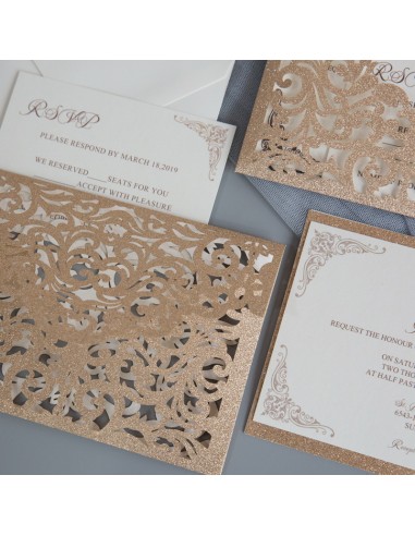 Faire-Part Mariage Pochette Shabby Chic Faire-Part Mariage Pochette Shabby Chic