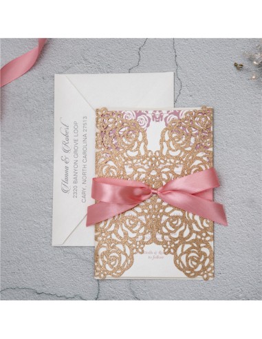 Faire-Part Mariage Pochette Roses... Faire-Part Mariage Pochette Roses...