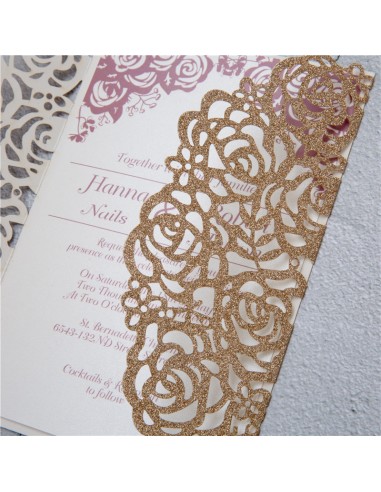Faire-Part Mariage Pochette Roses... Faire-Part Mariage Pochette Roses...