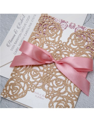 Faire-Part Mariage Pochette Roses... Faire-Part Mariage Pochette Roses...