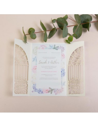 Faire-Part Mariage Pochette Portes...