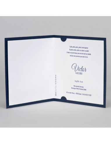 Pack Faire-Part Naissance bleu avec...