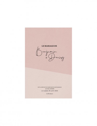 Pack Faire-part Mariage Nude Rose...