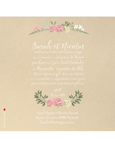 Pack Faire-part Mariage Couronne de...