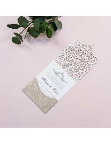 Faire-Part Mariage Pochette Diamant...