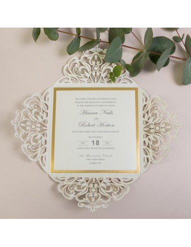 Faire-Part Mariage Pochette Chic Glitter