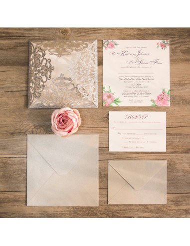 Faire-Part Mariage Pochette Chic Glitter Faire-Part Mariage Pochette Chic Glitter