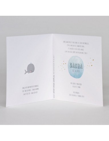 Bundle Faire-Part Naissance baleine...