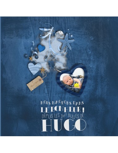 Pack Faire-part Naissance Mer -...