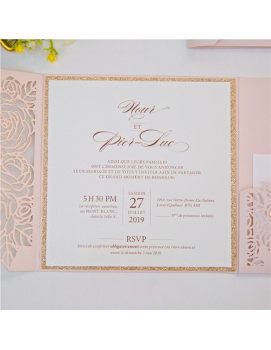 Faire-part Mariage Pocketfold ciselée... Faire-part Mariage Pocketfold ciselée...