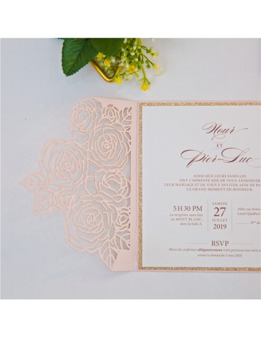 Faire-part Mariage Pocketfold ciselée... Faire-part Mariage Pocketfold ciselée...