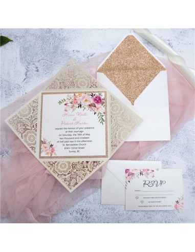 Pack Faire-part Mariage dentelle...