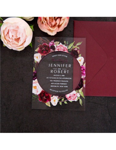 Faire-Part Mariage Plexiglas roses... Faire-Part Mariage Plexiglas roses...