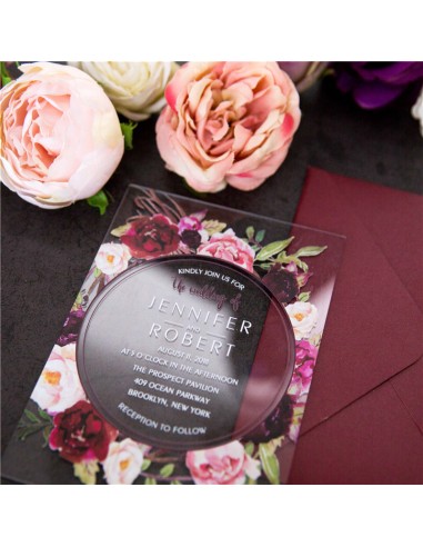 Faire-Part Mariage Plexiglas roses... Faire-Part Mariage Plexiglas roses...
