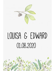 Timbre Mariage Verdure -... 2