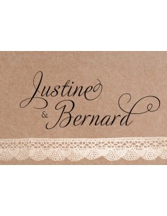 Timbre Mariage dentelle... 2