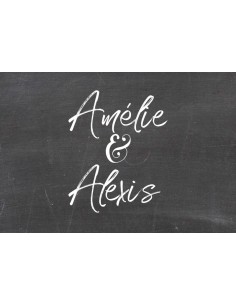 Timbre Mariage Ardoise -... 2