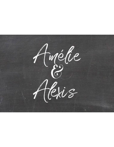 Timbre Mariage Ardoise - Amélie