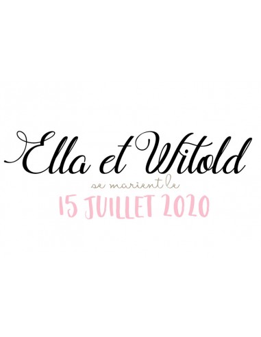 Timbre Mariage Date - Ella Timbre Mariage Date - Ella