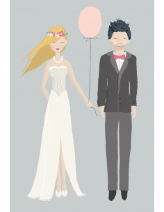 Timbre Mariage Mariés - Tina 2