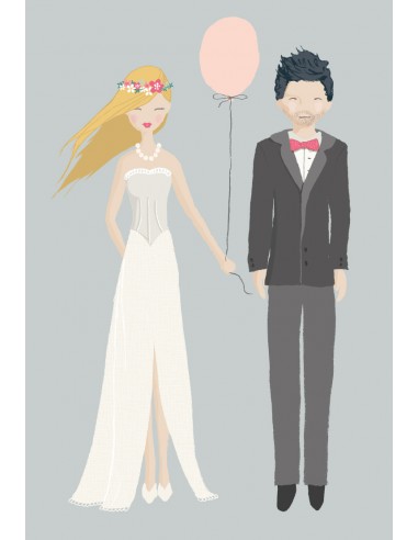 Timbre Mariage Mariés - Tina