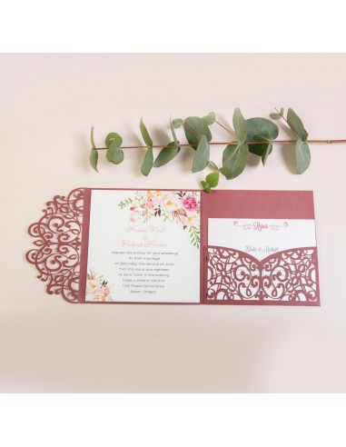 Pack Faire-part Mariage Pocket folder...