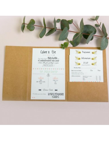 Pack Faire-part Mariage Pocketfolder...