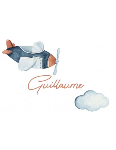 Timbre Naissance Avion - Guillaume