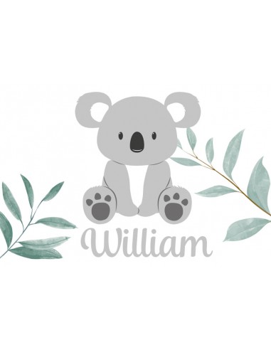 Timbre Naissance Bébé Koala - William