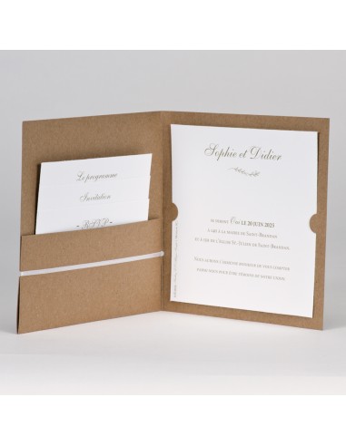 Pack Faire-part Mariage kraft...