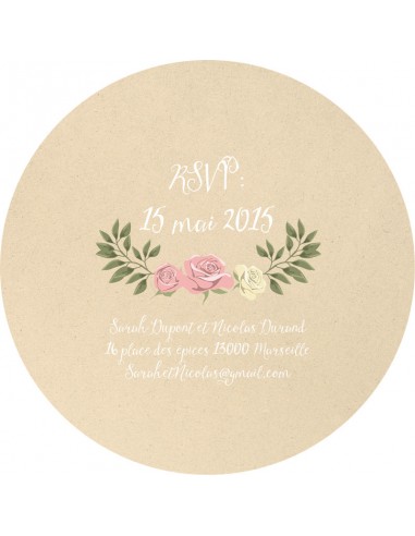 Pack Faire-part mariage Rond Couronne...