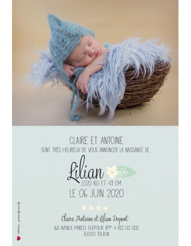 Pack Faire-part Naissance Lapin -...