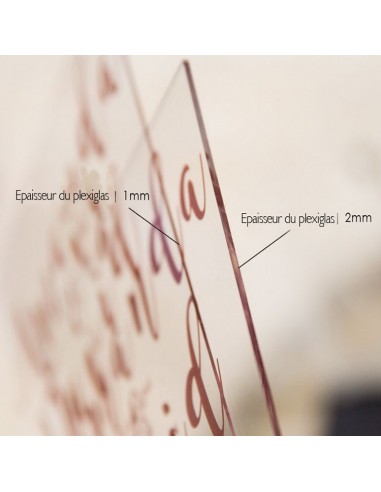 Faire-part en Plexiglass Sérigraphie Or