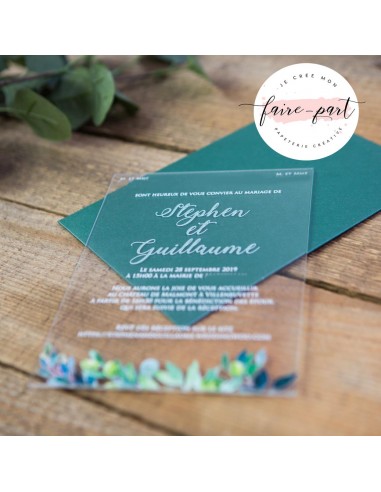 Pack Faire-Part Mariage Acrylique... Pack Faire-Part Mariage Acrylique...