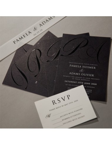 Pack Faire-part Mariage Chic en Noir... Pack Faire-part Mariage Chic en Noir...