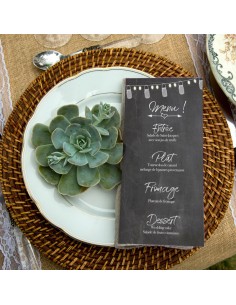 Menu Mariage Ardoise...