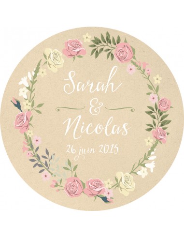 Pack Faire-part mariage Rond Couronne...