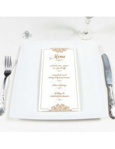 Menu Mariage Arabesques Or