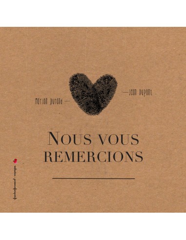 Pack Remerciements mariage kraft et...